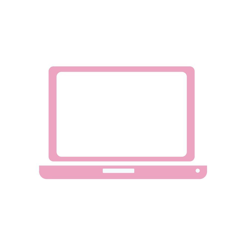 laptop computer gadget technology digital icon vector