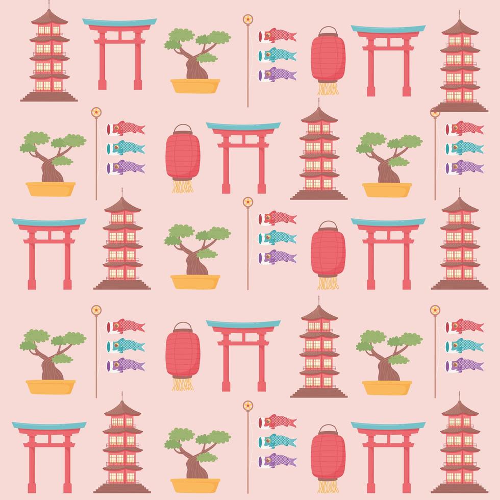 fondo de la cultura japonesa vector