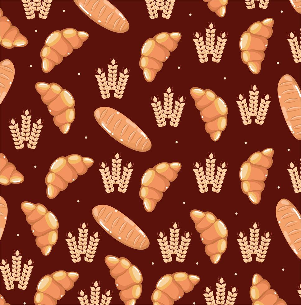 bread croissant background vector