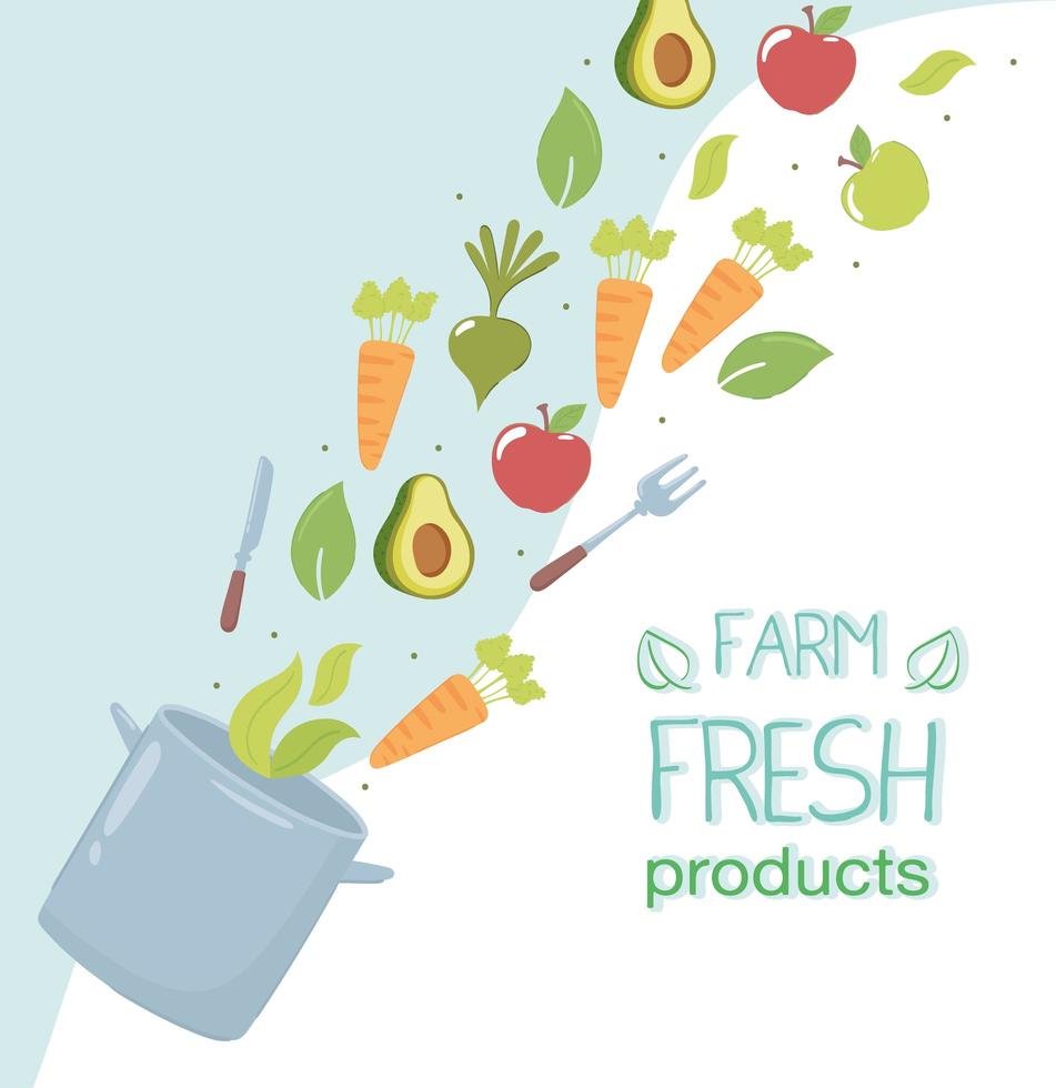 farm fresh products vector