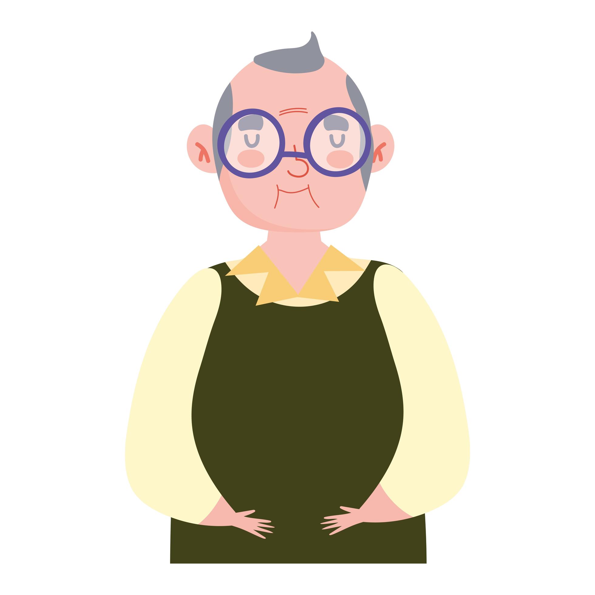 cute grandpa cartoon 3746813 Vector Art at Vecteezy