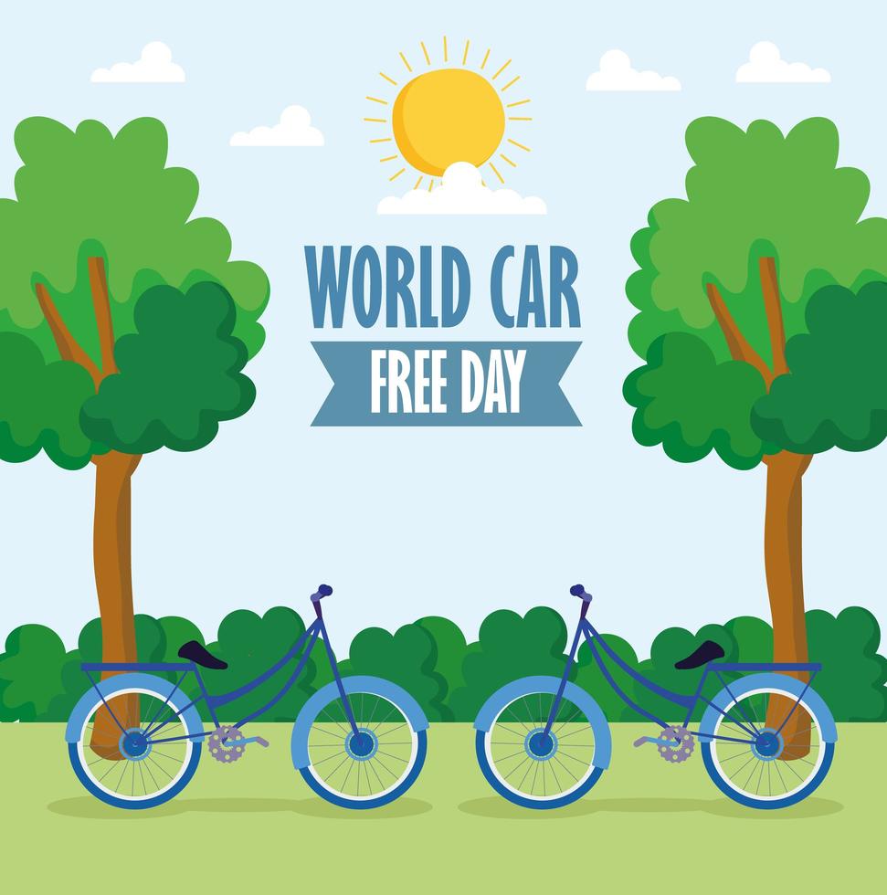 world car free day event vector