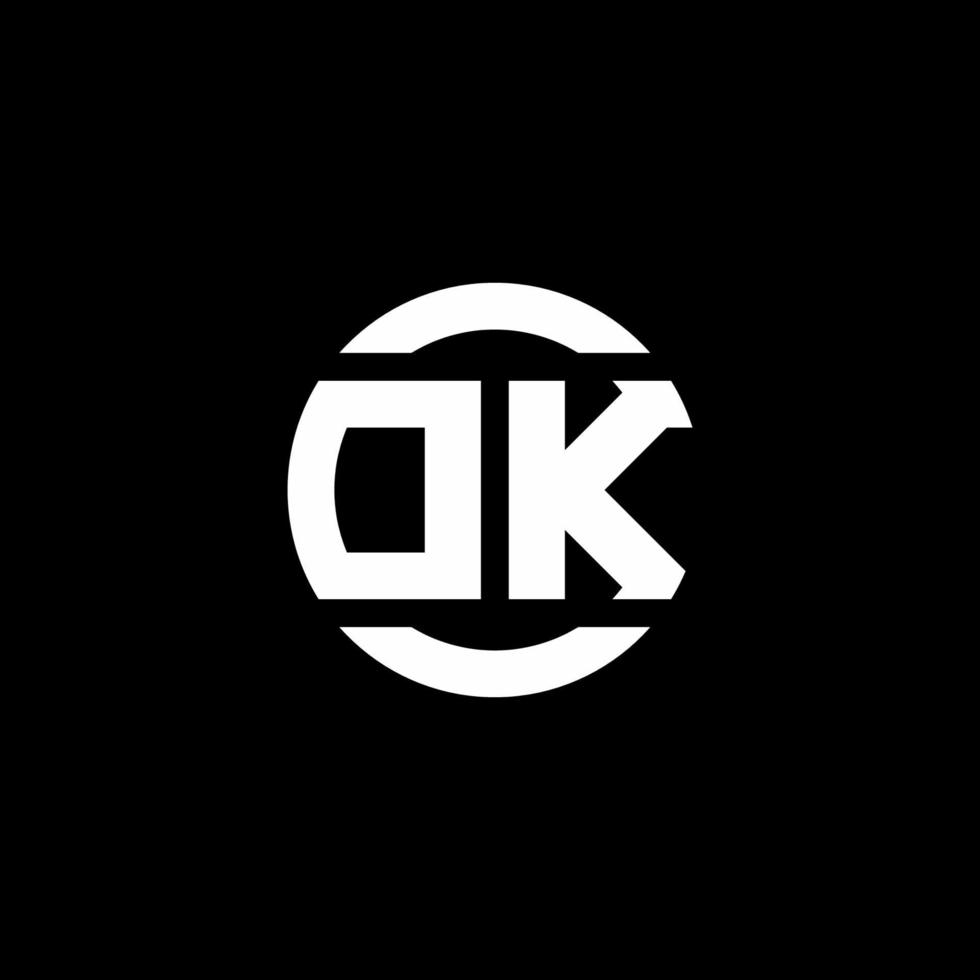DK logo monogram isolated on circle element design template vector