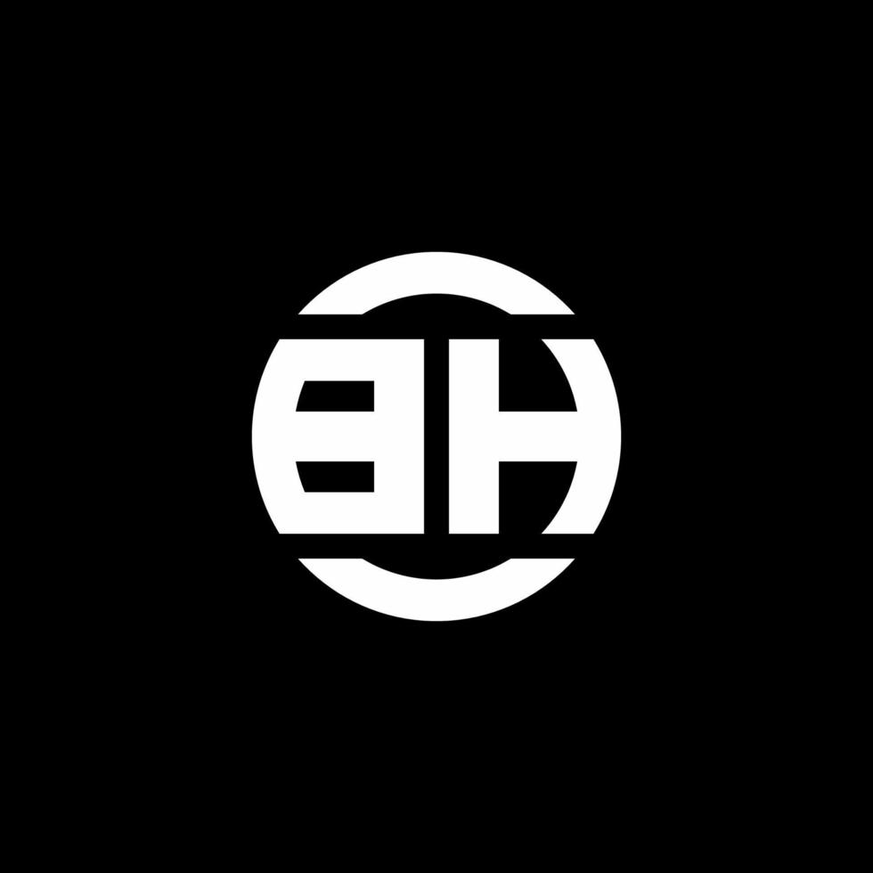 BH logo monogram isolated on circle element design template vector