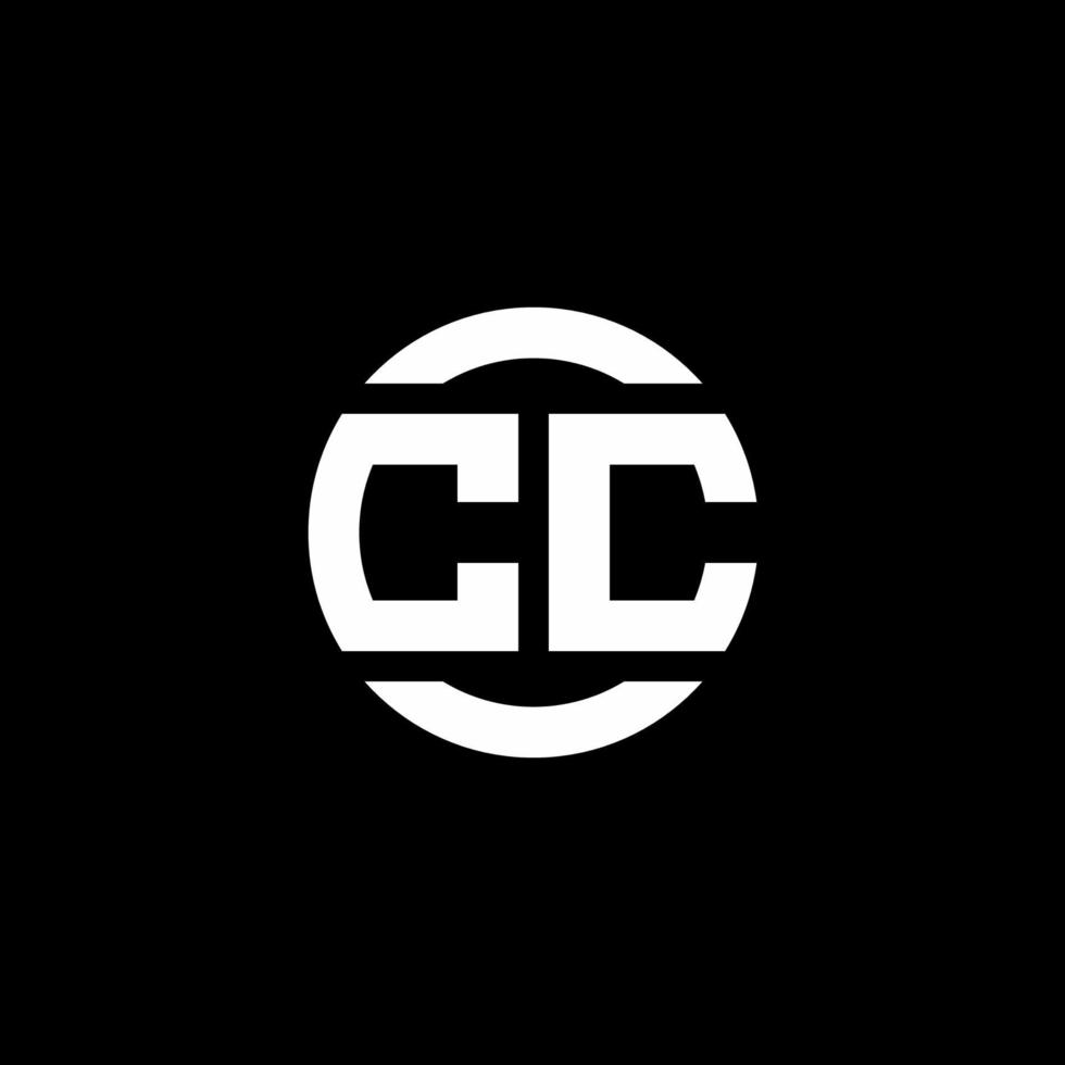 CC logo monogram isolated on circle element design template vector