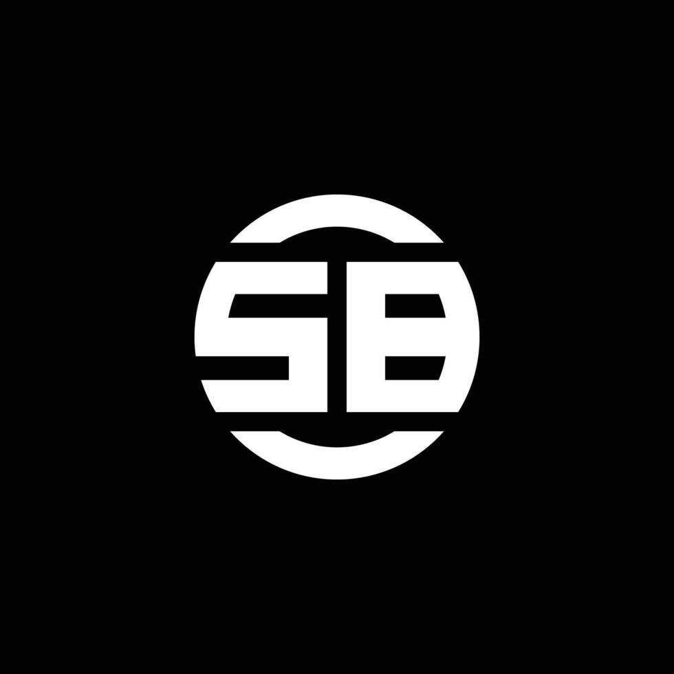 monograma del logotipo de sb aislado en la plantilla de diseño del elemento del círculo vector
