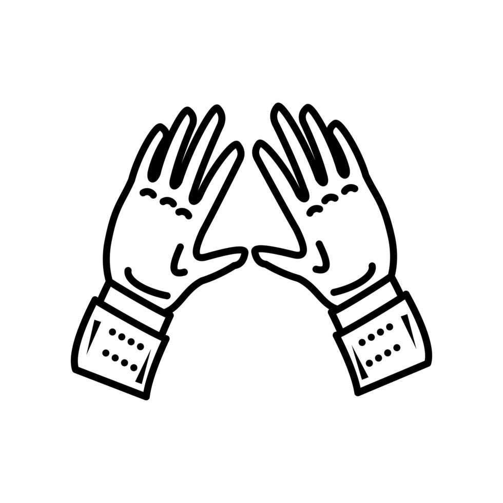 hands showing palm vector