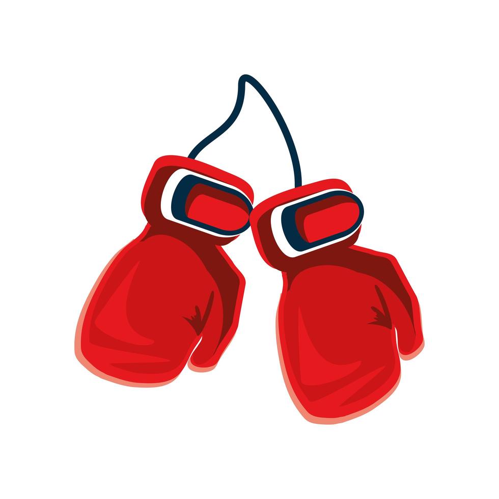 boxing gloves sport vector