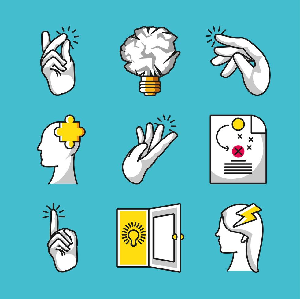 big idea icons vector