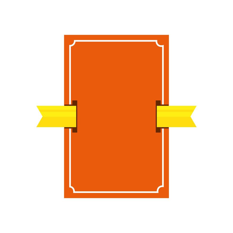 label with ribbon vector