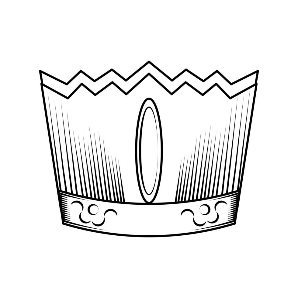corona imperial icono vector