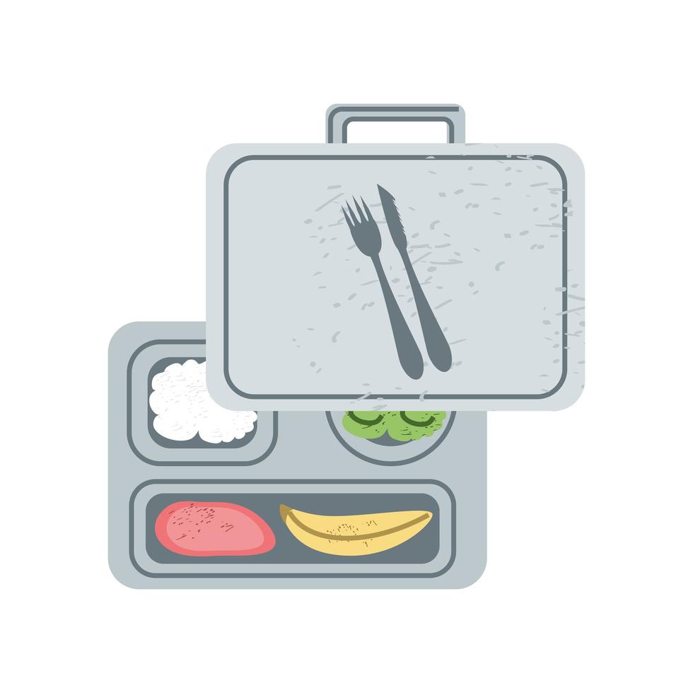 food in portable tray vector