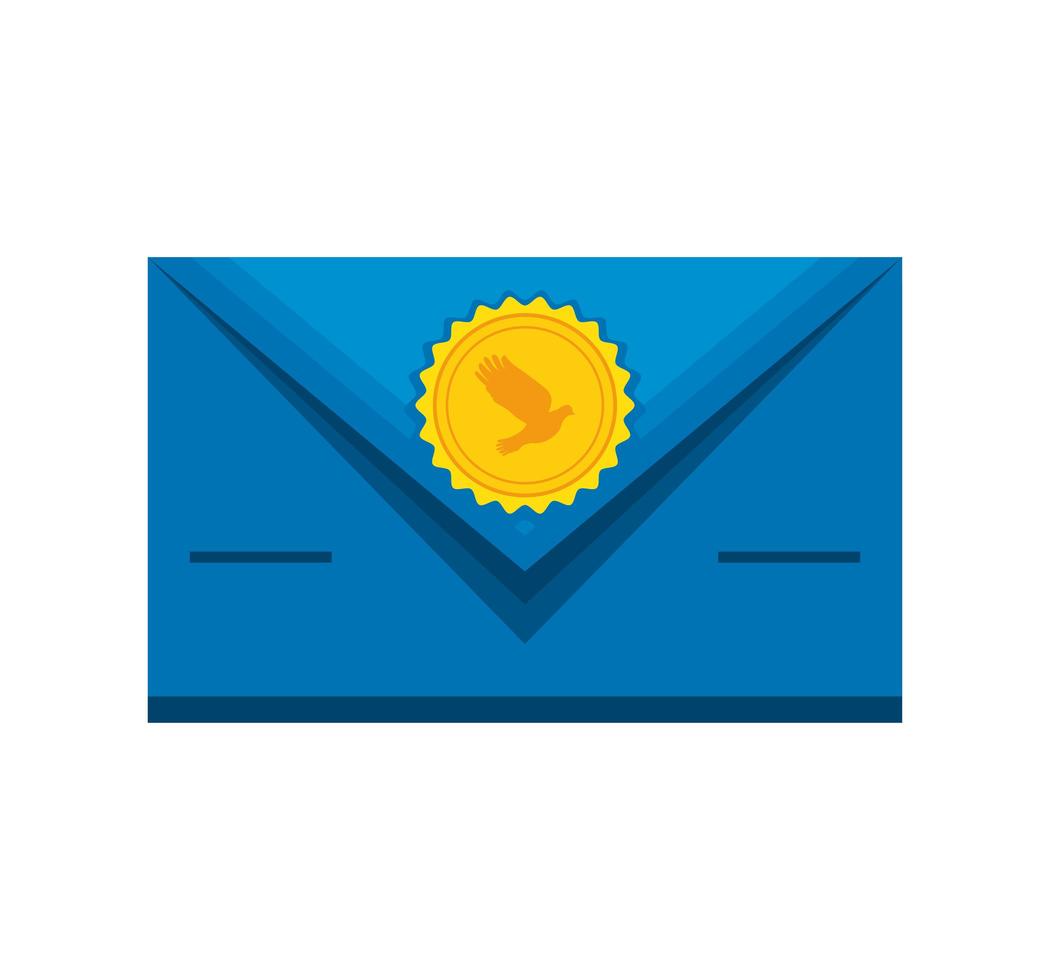 envelope peace stamp vector