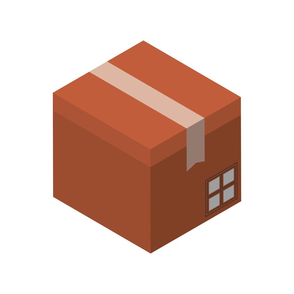 cardboard box delivery vector