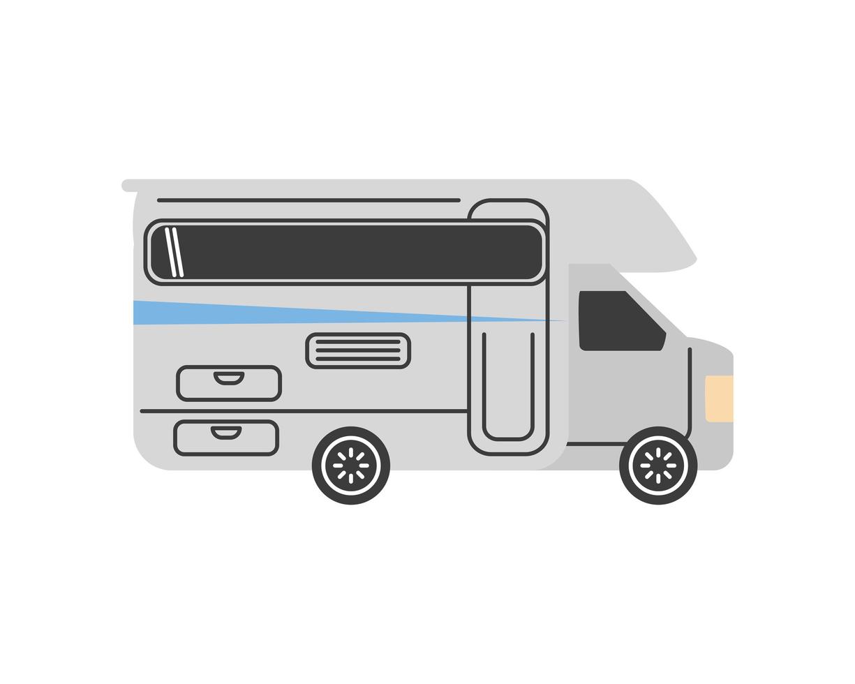 camper travel vacation vector