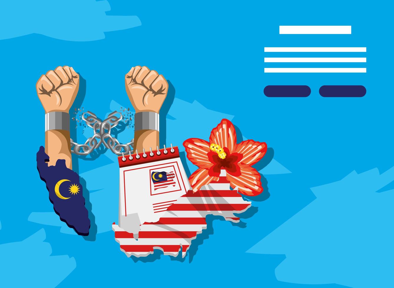 dia de la independencia de malasia vector