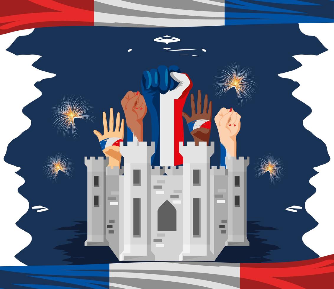 bastille day france vector