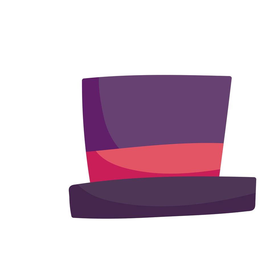 top hat classic accessory elegant icon vector