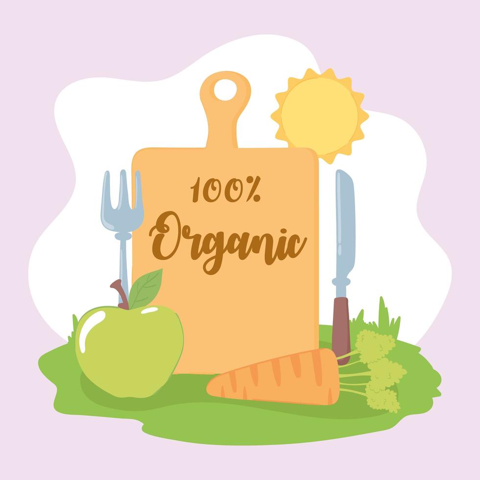 comida fresca organica vector