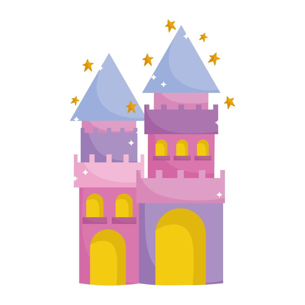 princess tale castle royal fantasy cartoon vector