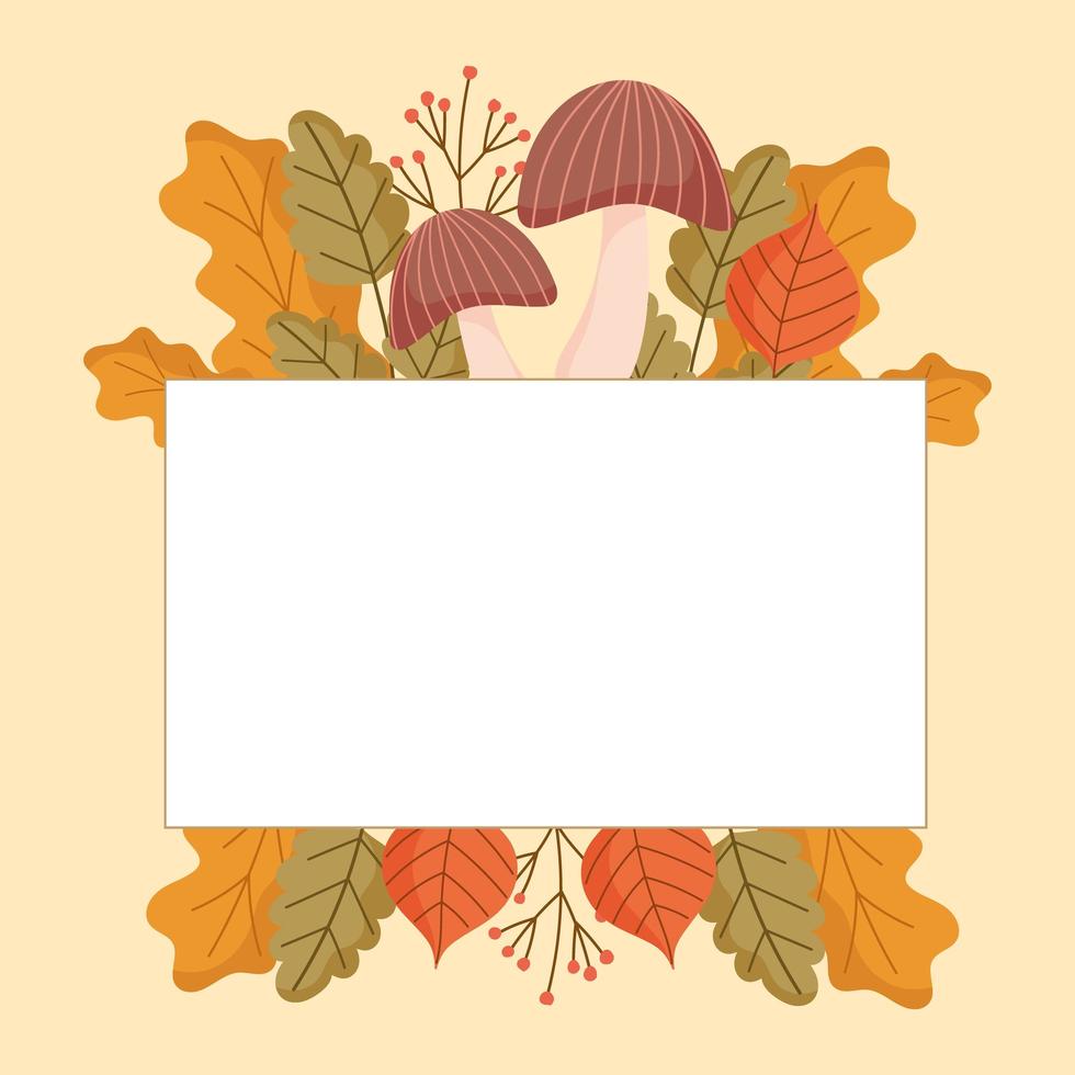 autumn blank banner vector