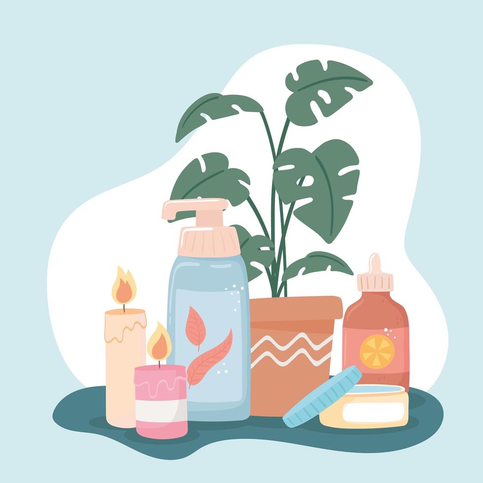 products care routine, moisturizing vector
