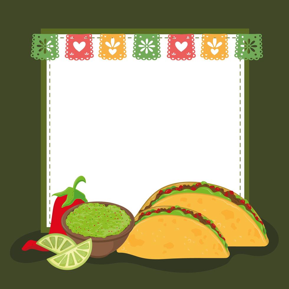 tacos delicious sauce vector