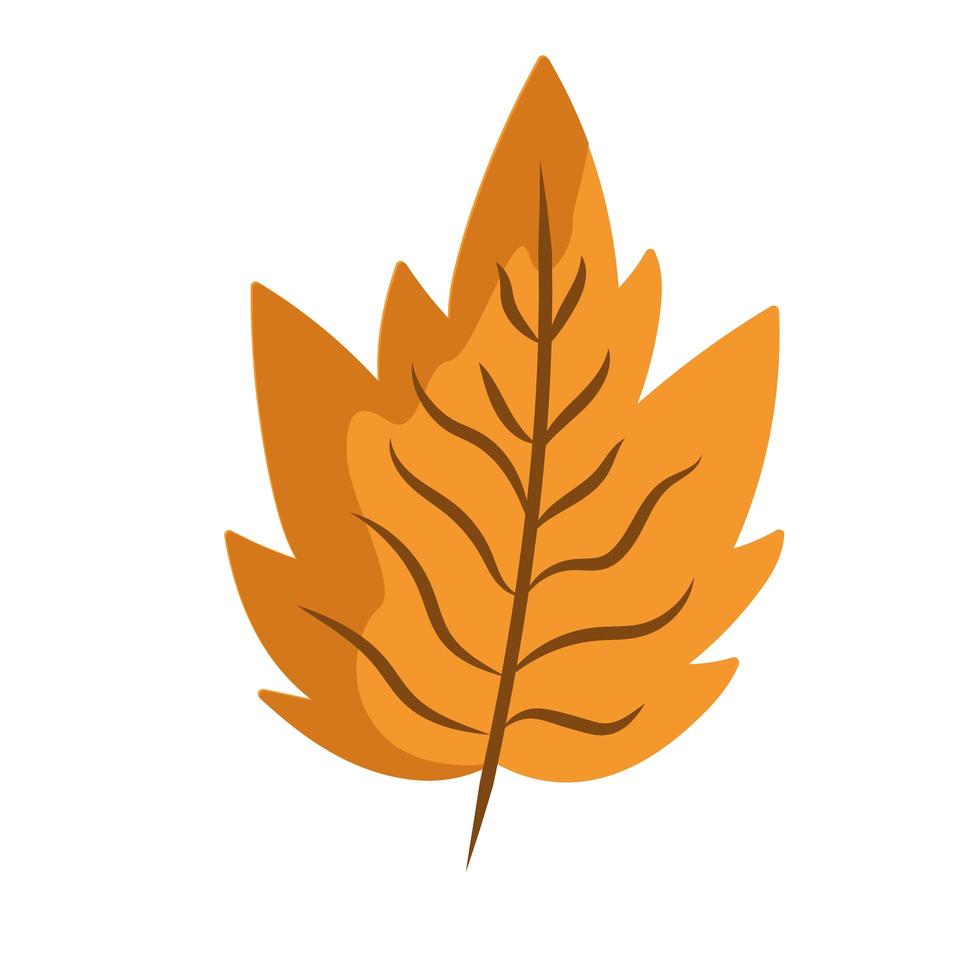 leaf botanical foliage cartoon icon isolated style vector