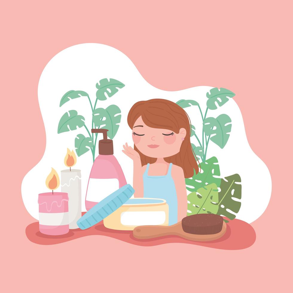 girl routine beauty vector