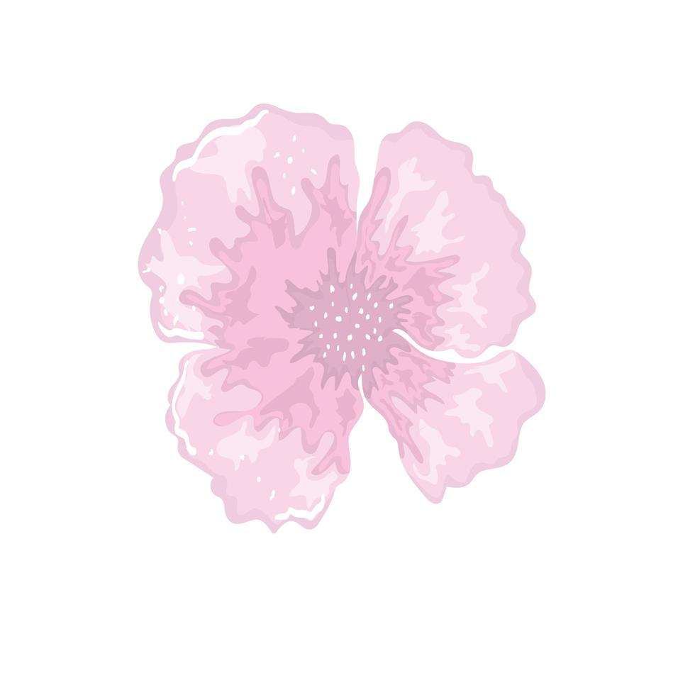 flor delicada pintura floral diseño aislado vector