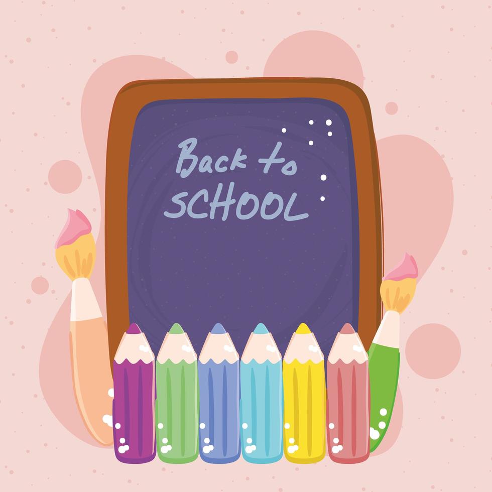 back to school chalkboard vector