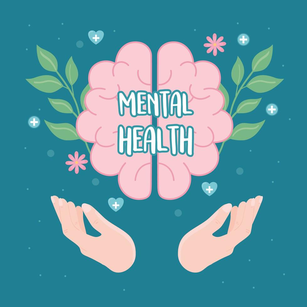 mental health brain vector