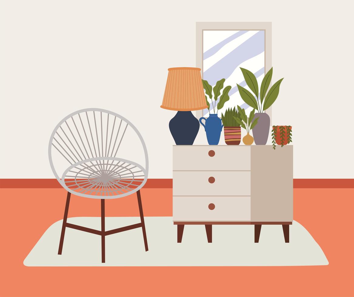 comfy house illustration vector