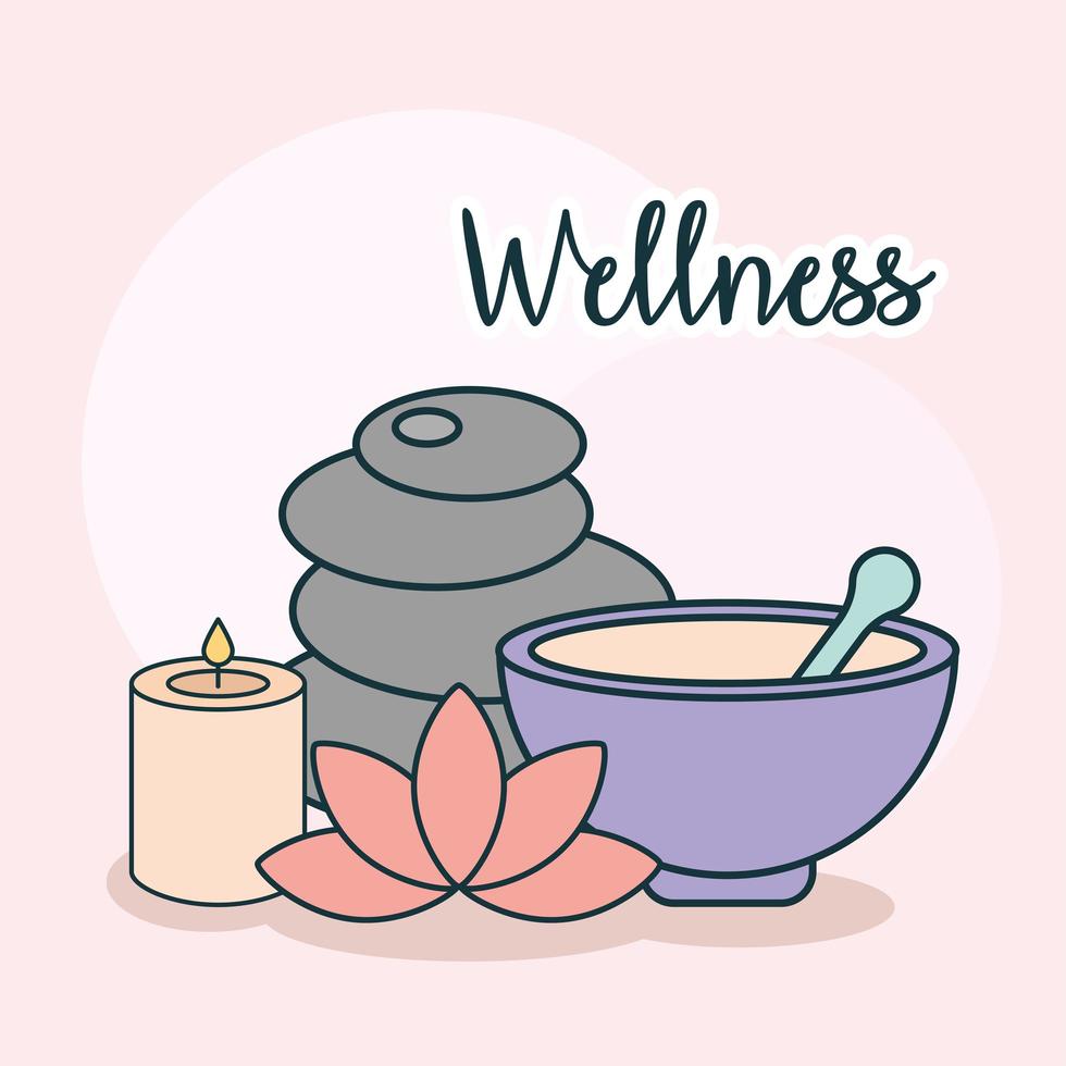 wellness items card vector