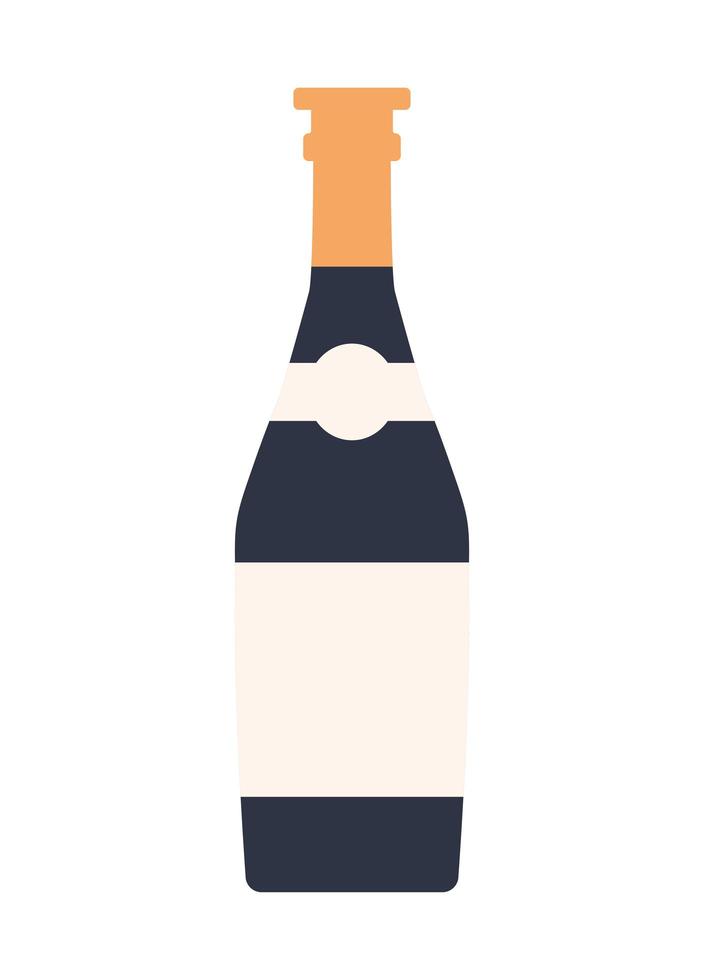 elegant wine bottle vector