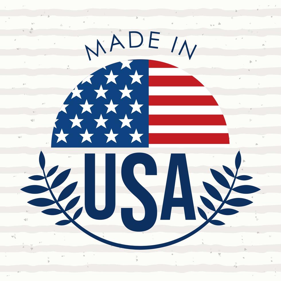 cartel de made in usa vector