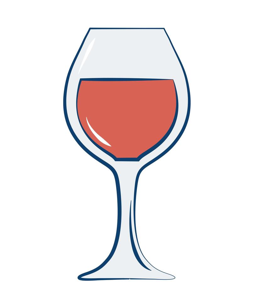 pretty wineglass illustration vector