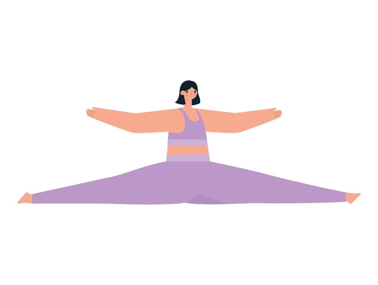 icono de mujer meditando vector