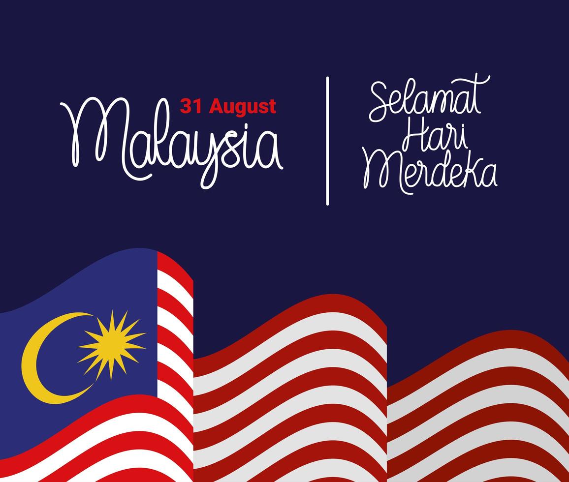malaysia merdeka illustration vector