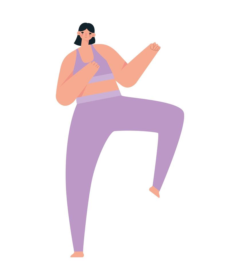 icono de chica fitness vector