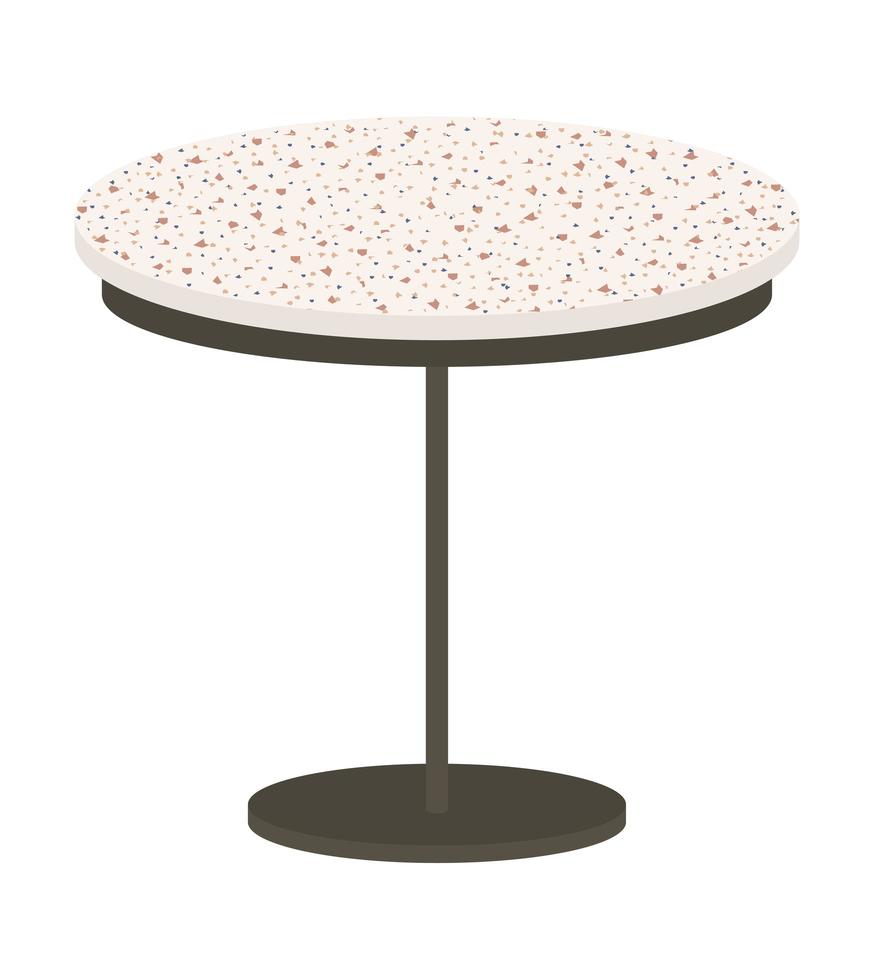 circle metal table vector