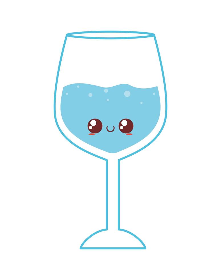 kawaii water cup vector
