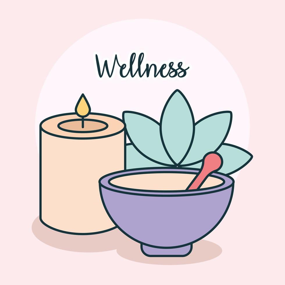 wellness icons card vector