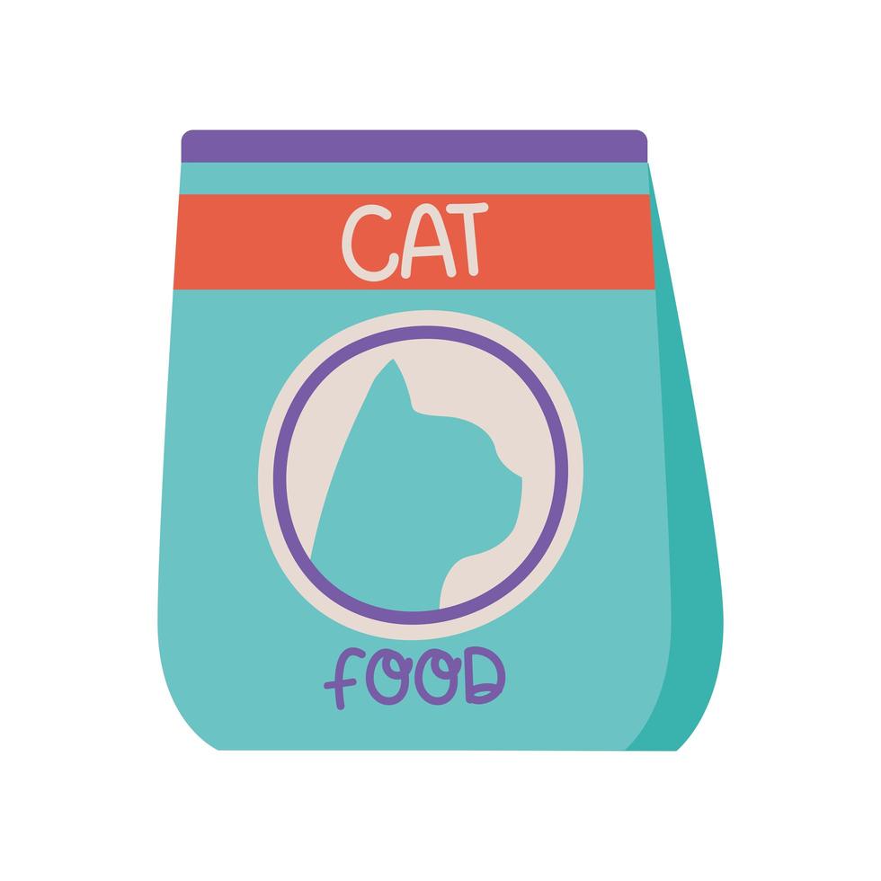 paquete de comida para gatos vector