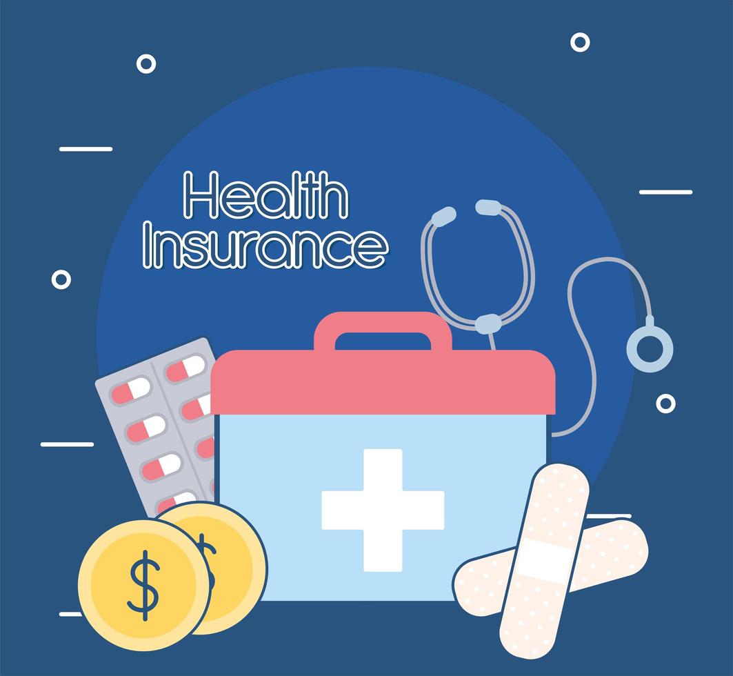 health insurance poster vector