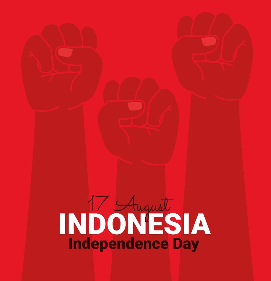 indonesia independence illustration vector