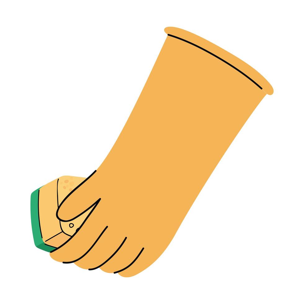 sponge and glove vector