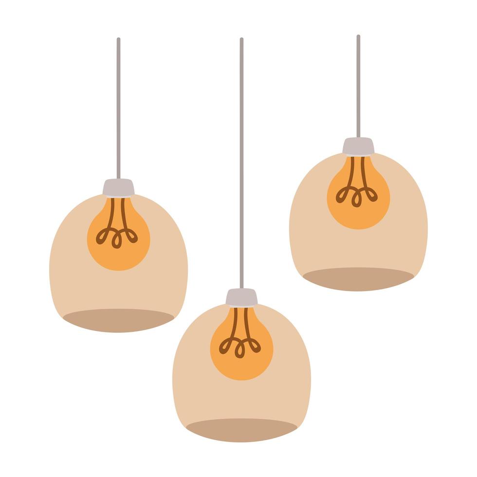 hang lamps design vector