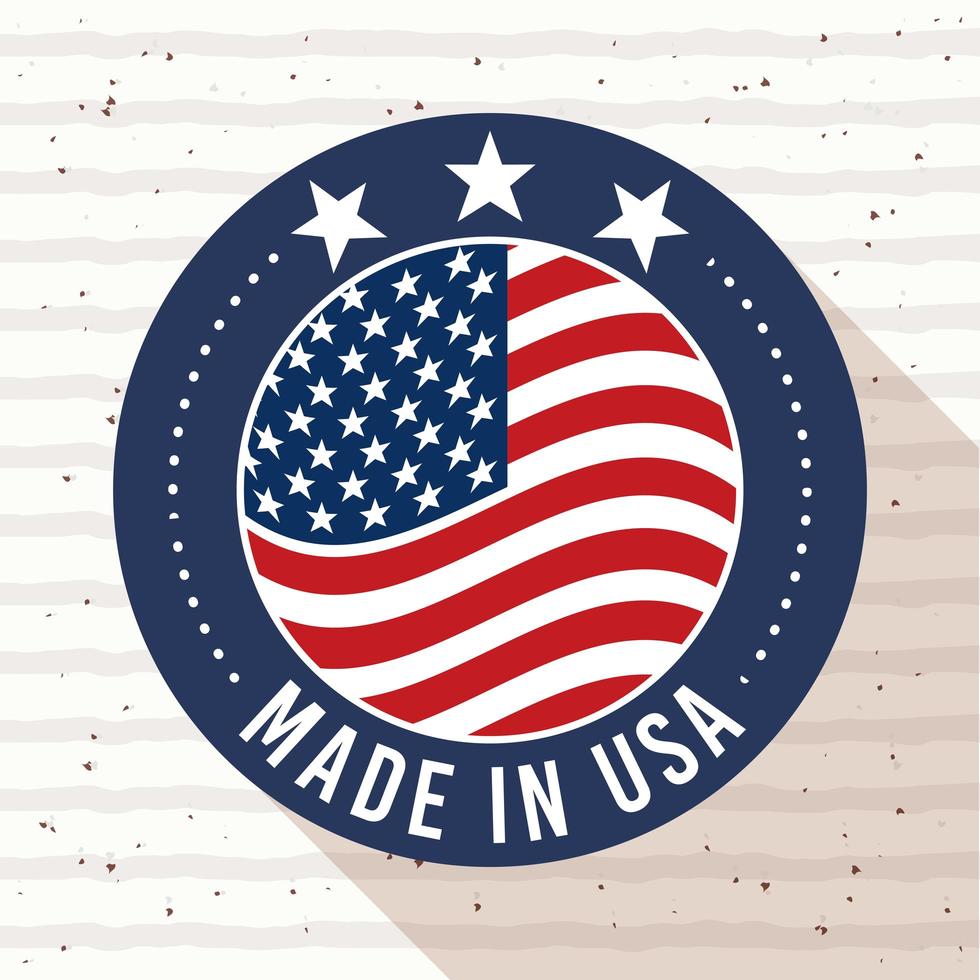 card of made in united states vector