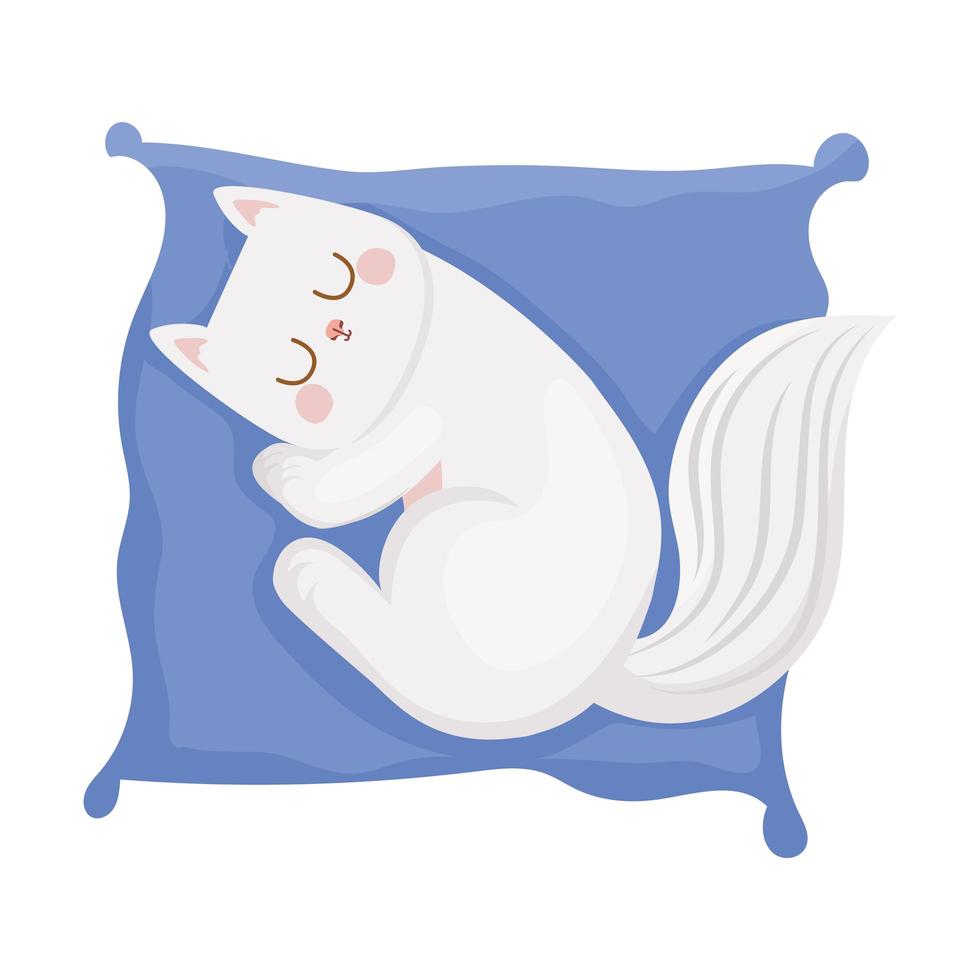 pretty cat resting vector